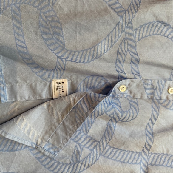 Frank & Eileen Sky Blue Rope Print Shirt - Picture 6 of 10